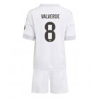 Real Madrid Federico Valverde #8 Domáci Detský futbalový dres 2025-26 Krátky Rukáv (+ trenírky)